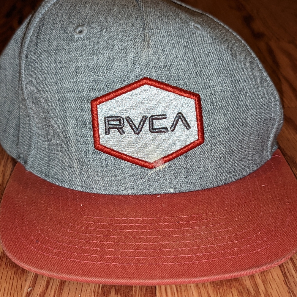 RVCA Hat, it's gray and orange. OSFA